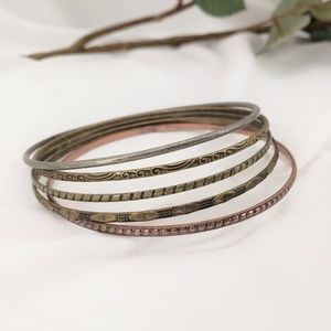 Jewelry - Set of 5 Metal Bangle Bracelets Jewelry - Set of 5 Metal Bangle Bracelets